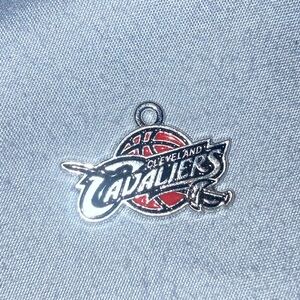 Cleveland Cavaliers Red & Silver Basketball Team Charm